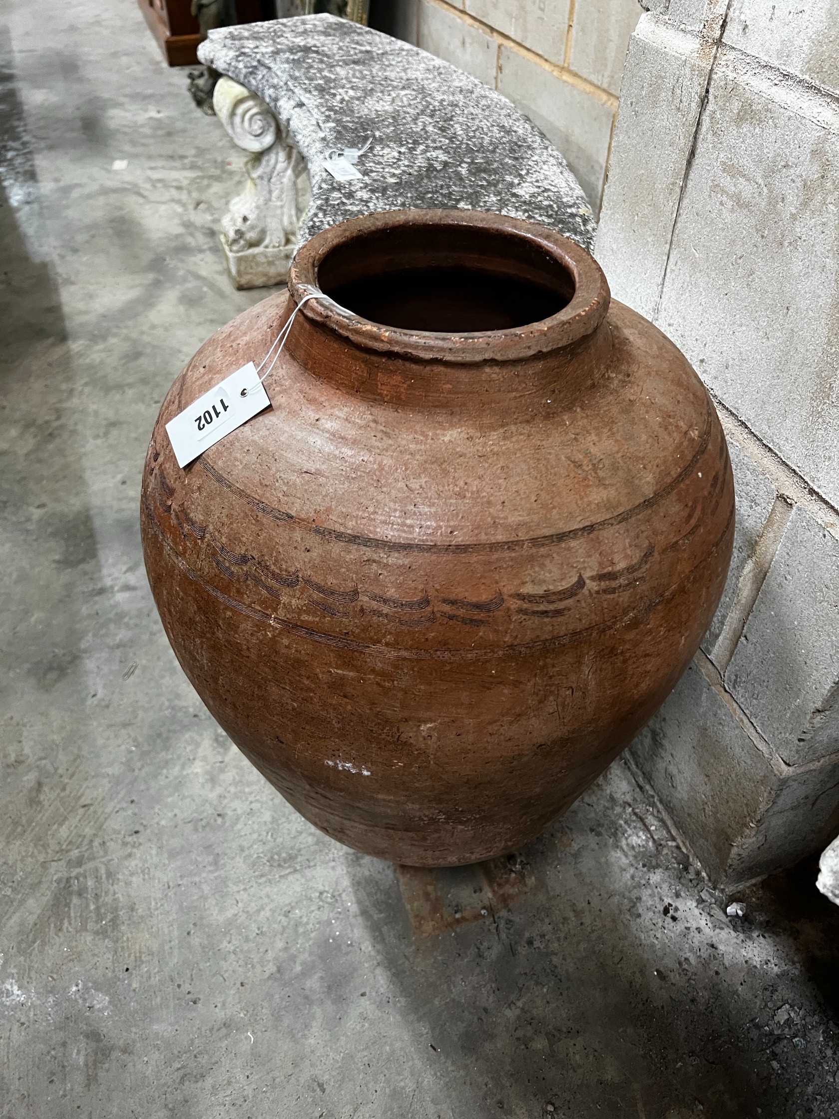 A Grecian style earthenware jar, height 64cm